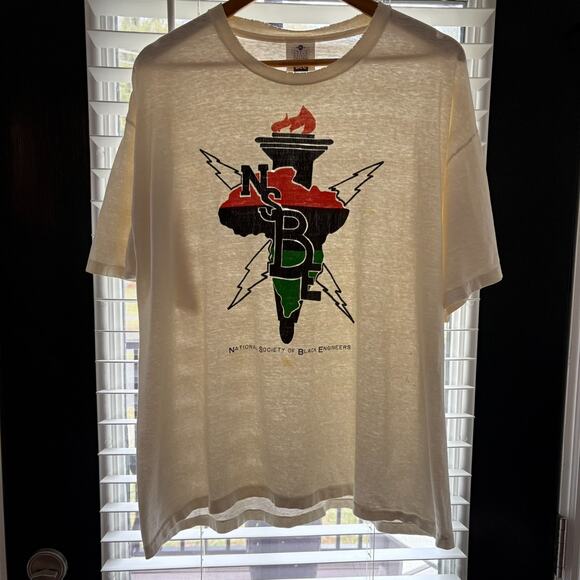 Vintage National Society Of Black Engineers T-Shirt NSBE Men's Size XL RARE WORN - Picture 1 of 11